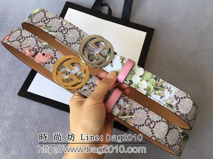 古馳CUCCI 高級人造革印花面料 款式新穎別致 高端大氣 奢華時尚女士皮帶 GHG1265